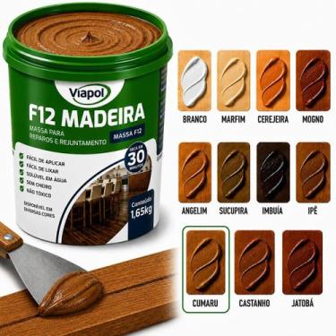 Imagem de Massa F12 Calafetar Para Madeira MDF Assoalho Correção Reparo Acabamen