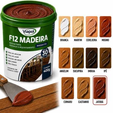 Imagem de Massa F12 Calafetar Para Madeira MDF Assoalho Correção Reparo Acabamen