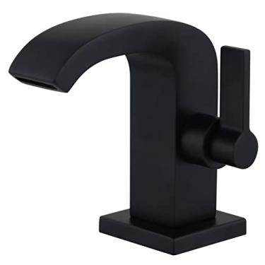 Imagem de TORNEIRA LAVATÓRIO 1/4 VOLTA REQUINTE BANCADA PRETO FOSCO RAINHA METAIS