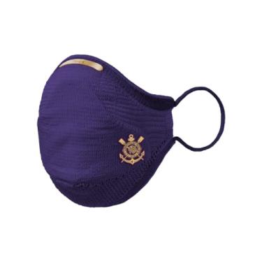 Imagem de KIT Máscara Fiber AIR CORINTHIANS ROXO+ 30 Filtros de Proteção + Suporte