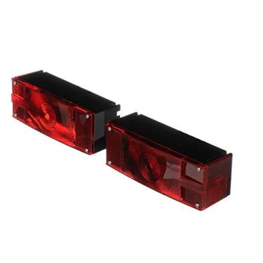 Imagem de Attwood Kit de luz de reboque submersível de baixo perfil 14063-7, para trailers com mais de 203 cm de largura, 2 lâmpadas, chicote de fiação, ferragens