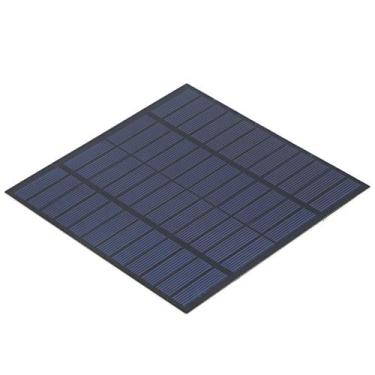 Imagem de Yosoo painel solar, módulo de painel solar de silício policristalino 3W 12V módulo de painel solar de encapsulamento de resina para carregador de bateria DIY projeto científico (5.7x5.7in)