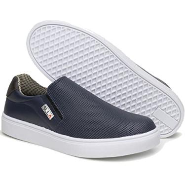 Imagem de SAPATO IATE AZUL SLIP ON CASUAL SAPATENIS MASCULINO CALCE FACIL (44, AZUL)