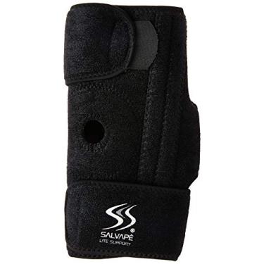 Imagem de Joelheira com Orifício, Suporte para Rótula e Reforço Lateral, Lite Support, preto, P/M