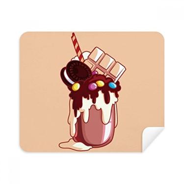 Imagem de Biscoitos Chocolate Açucarado Pano de Limpeza de Tela Limpador de Tela 2 Peças Tecido de Camurça