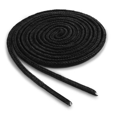 Imagem de OrthoStep cadarços de nylon atléticos finos e redondos – Pontas fundidas – Cadarços de bota de trabalho – Pacote com 2 pares – Feito nos EUA, Preto, 48" (122 cm)