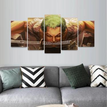 Imagem de Quadro mosaico Roronoa Zoro mosaico espadachin One Piece