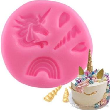 Imagem de Molde De Silicone Unicornio, Mini Chifre