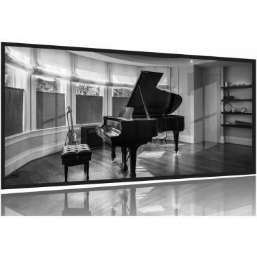 Imagem de Quadro Piano Música Vintage Decorativo 130x60 Moldura Preta 2x2