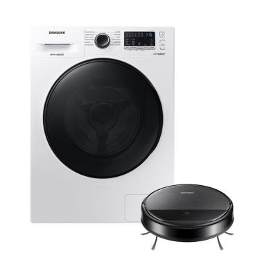 Imagem de Kit Lava E Seca Wd11A Ecobubble Branca 11/7Kg 220V E Aspirador Robô 2 Em 1 Com Wi-Fi Vr5000