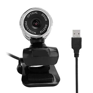 Imagem de ASHATA Câmera Web 1080P, Webcam Rotativa de Câmera Digital Web 1080P, USB Computador Câmera Manual Foco Embutido Microfone para Windows/Android TV (Prata)
