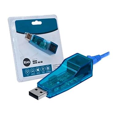 Imagem de Adaptador USB para Lan Ethernet Cabeada Placa de Rede Externa RJ45 10/100 PC Notebook 100 Mb/s Compatível Com Windows 7/8 PREMIUM ONYK