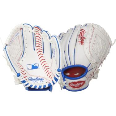 Imagem de Rawlings Jogadores Series T-Ball e luva de beisebol juvenil | arremesso para mão direita | 23 cm | Tema de beisebol