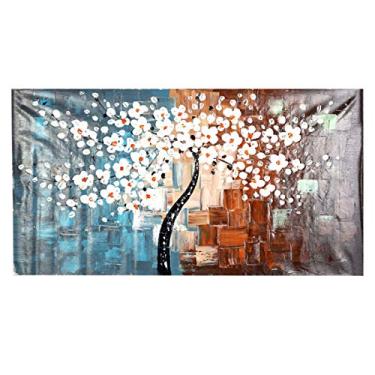 Imagem de Kiboule 60 * 120cm sem moldura pintada à mão conjunto de pintura a óleo flor árvore decoração em tela impressão para casa sala de estar quarto escritório arte imagem
