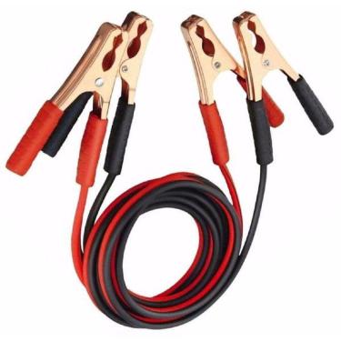 Imagem de Conjunto Cabo Auxiliar de Partida Transmissão Carga Chupeta Carro Motor Emergência Recarga 2,5m