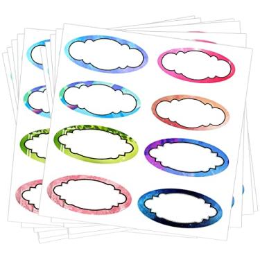 Imagem de Etiquetas de conserva para frascos - Etiqueta de alimentos multicoloridas, 2,5 x 2,25 polegadas Etiquetas de conserva de despensa de congelador removível para frascos de vidro e adesivos em 8 designs para recipientes de armazenamento de alimentos (500 peças)