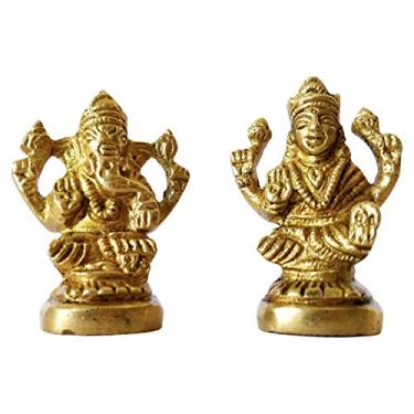 Imagem de GURU JEE Brass Murti Ganesh Laxmi Estátua Ídolo para Presente Pooja Mandir Temple Decor Home