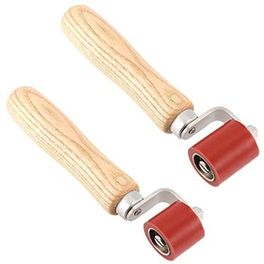 Imagem de TAIJEUK Rolo de costura de 2 tamanhos, rolo manual de silicone de 3,8 cm e 3,8 cm, rolo de pressão resistente ao calor para revestimento de soldagem de telhado de PVC/TPO/EPDM, amortecimento de som de áudio automotivo