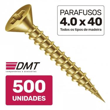 Imagem de Caixa 500 Parafusos 4.0X40 Chipboard Chata Phillips