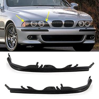 Imagem de JESYMBX Farol direito do carro lavador de farol faixa de vedação arruela de lente vedação de borracha para BMW E39 5 Series 1999 2000 2001-2003 63126908405 63126908406 preto