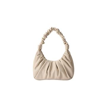 Imagem de JAMBHALA Bolsa Clutch Feminina Bolsa Nuvem Macia Bolsa de Ombro Bolsa Transversal (damasco)