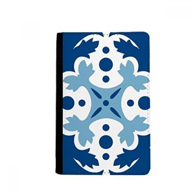 Imagem de Porta-passaporte Blue Talavera decorativo com ilustração de flores para passaporte Notecase Burse capa carteira porta-cartões, Multicolor