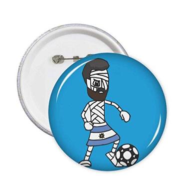 Imagem de Broche de futebol esportivo Múmia da Argentina com botão de distintivo para decoração de 5 peças