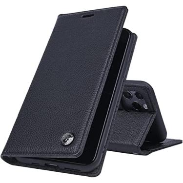 Imagem de KANUZ Capa para iPhone 13/13 Mini/13 Pro/13 Pro Max, capa protetora flip carteira de couro PU premium com [slots de cartão TPU à prova de choque (cor: preto, tamanho: 13pro max 6,7 polegadas)