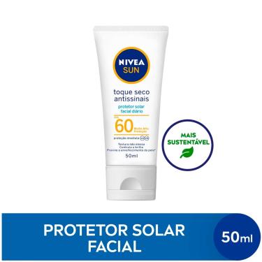 Imagem de Protetor Solar Facial Nivea Sun Toque Seco Antissinais FPS 60 50ml 50ml