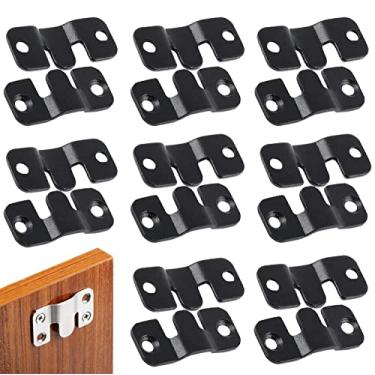 Imagem de 16 peças de fivela de aço inoxidável interloque, suportes de montagem ocultos embutidos, de aço inoxidável, clipe Z, fivela para pendurar, fivela de montanha, para exibição de fotos, galeria de arte