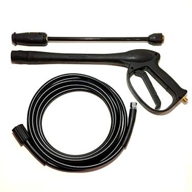 Imagem de Kit Gatilho + Mangueira Nylon 5M + Lança Tubeira Bico Leque para Lavajato Eletroplas EL1700i