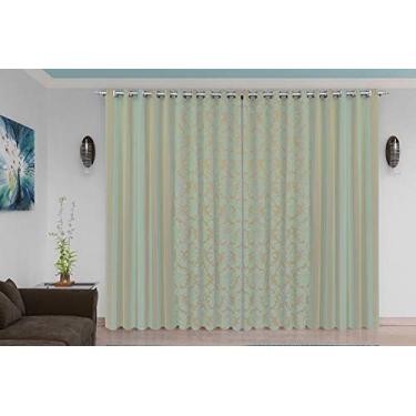 Imagem de Cortina Jacquard Blackout Tiffany com Dourado 5,60m X 2,70m