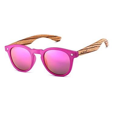 Imagem de Óculos de Sol HU WOOD Kids Polarizados Design Madeira Infantil com Proteção Uv400 (C2)