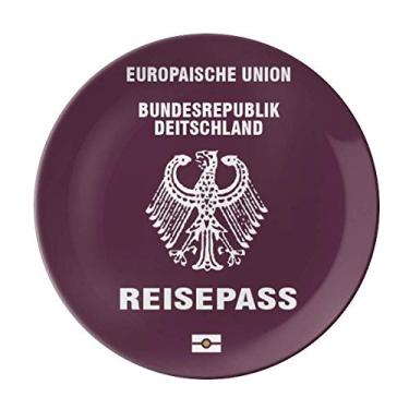 Imagem de Tourist Country Prato Memorial Alemão Bandeira Única Decorativa Porcelana Salver Prato de Jantar