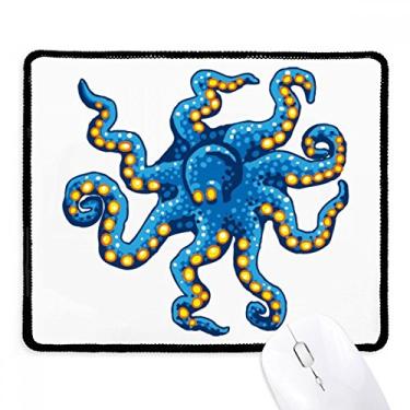 Imagem de Tapete de borracha para jogos Blue Octopus Marine Life com estampa de desenho animado