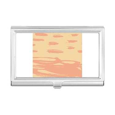 Imagem de Porta-cartões de visita com padrão de arte abstrata laranja porta-cartões