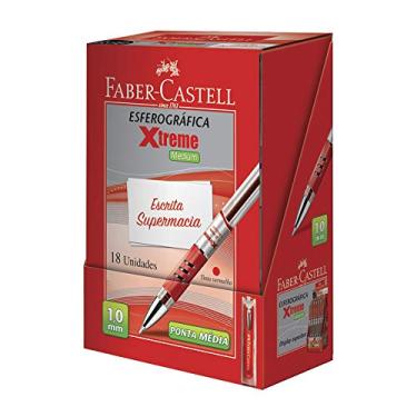 Imagem de Caneta Esferográfica Xtreme 1.0 18 Unidades, Faber-Castell, Vermelho