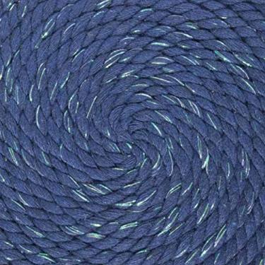 Imagem de Corda de algodão trançado natural West Coast Paracord – Corda artesanal – Corda tripla super macia e forte para esportes, decoração, artesanato, macramê, uso interno (1/4 polegada x 1,8 m, glitter marinho)