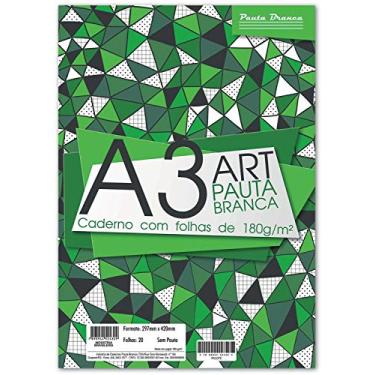 Imagem de Bloco Técnico para Desenho Sem Margem, A3, 20 Folhas, 180 grs, Pauta Branca