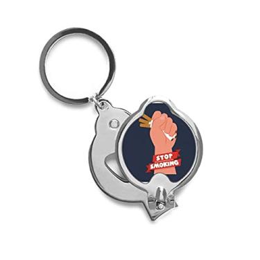 Imagem de Cortador de unhas de dedo com logotipo para cigarros, tesoura de aço inoxidável