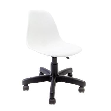 Imagem de Cadeira de Escritório Secretária Eames Preta e Branca