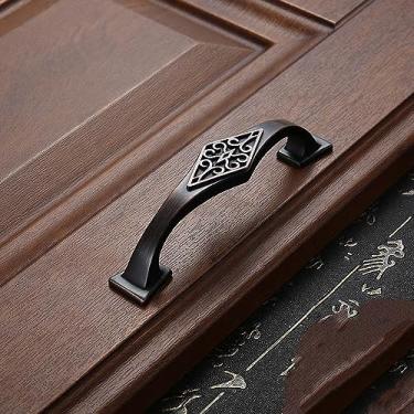 Imagem de Armário de bronze vermelho puxador de armário de cobre antigo estante gaveta guarda-roupa armário de vinhos puxadores, 6017,96 mm, preto vermelho
