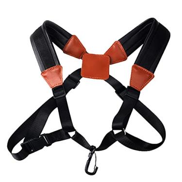 Imagem de SIMBAE Alça De Ombro De Saxofone Alça de Saxofone Alça de ombro ajustável Alça de couro acolchoada para Saxofone Soprano Alto Barítono