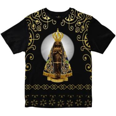 Imagem de Camiseta Católica Nossa Senhora Aparecida Msu334 - Rainha Do Brasil