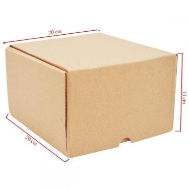 Imagem de Caixa Simples De Papelão Funda 10 Unidades Embalagens 20cm x 20cm x 13cm