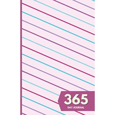 Imagem de 365 Day Journal: Unlined and Undated Daily Diary - 5.5in x 8.5in | Diagonal Stripes Cover: A whole year of daily journal ideal gift for friends and family