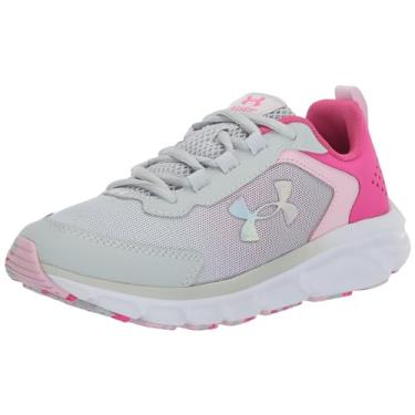 Imagem de Under Armour Tênis de corrida infantil Grade School Assert 9, (104) Halo Gray/Rebel Pink/Iridescente, 20
