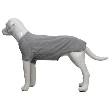 Imagem de Lovelonglong Roupas para animais de estimação fantasias para cães camisetas básicas em branco para cães médios e grandes cinza 2GG +