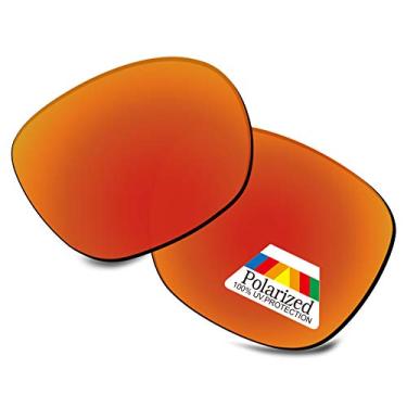 Imagem de Bwake Lentes de reposição para óculos de sol Oakley Garage Rock OO9175 - Vermelho fogo polarizado