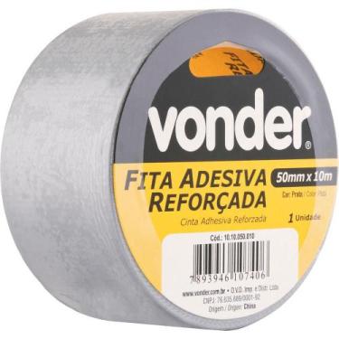 Imagem de Fita Adesiva Reforçada Silver Tape 50mmx10m Prata - Vonder